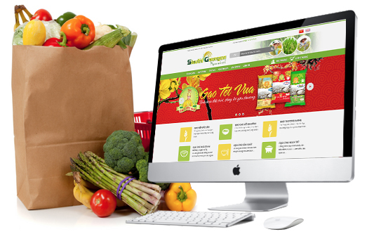 Mẫu website bán hàng đẹp về gạo ngon