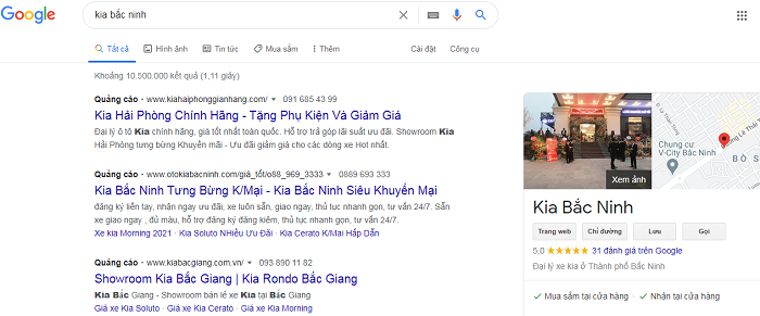 quảng cáo Google Adwords hàng đầu Bắc Ninh