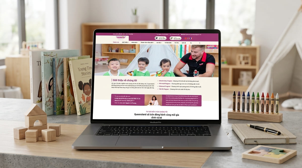 Diện mạo mới của website Hệ thống Giáo dục Mầm non Queensland