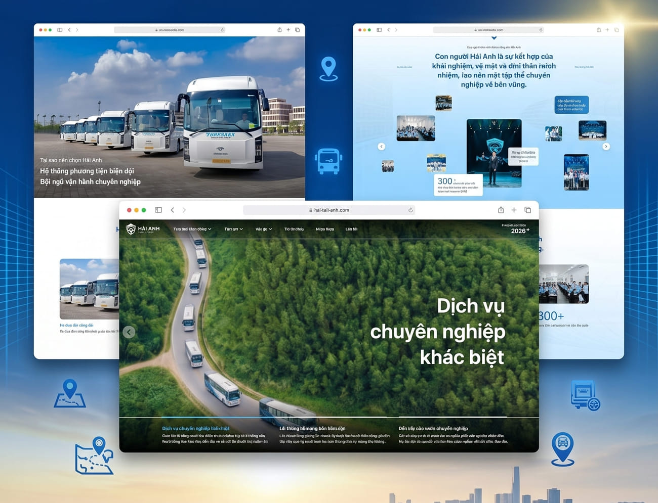 Website Vận tải Hải Anh – Kết nối khách hàng bằng nền tảng trực tuyến chuyên nghiệp