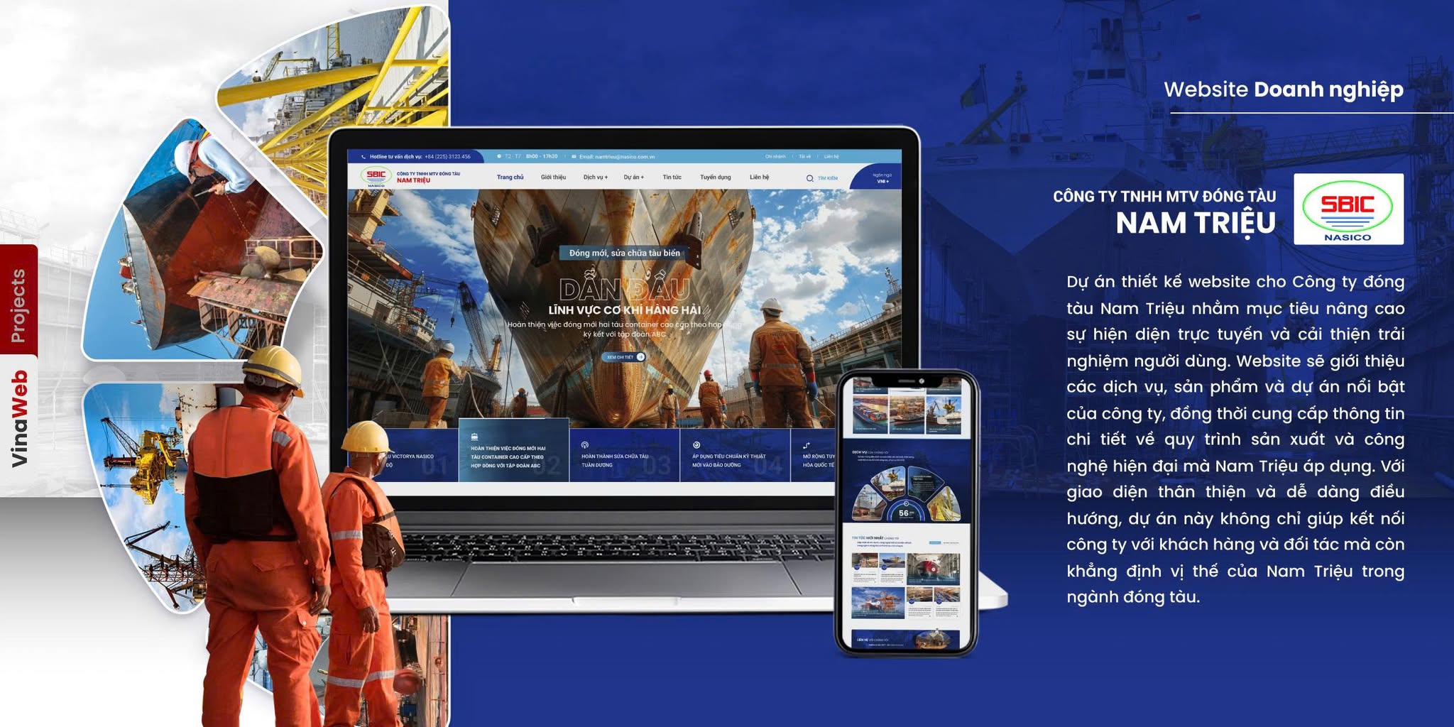 Thiết kế website Công ty Đóng tàu Nam Triệu NASICO