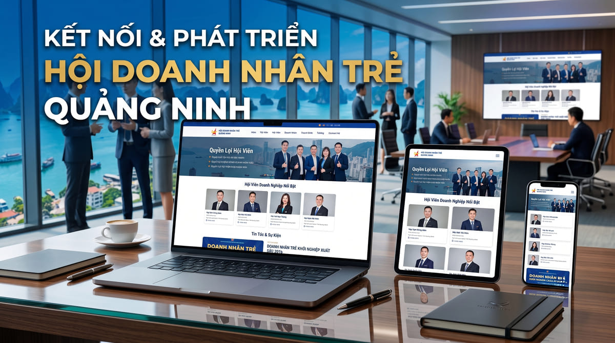 Dự án Website Hội Doanh Nhân Trẻ Quảng Ninh – Xây dựng nền tảng kết nối cộng đồng doanh nhân