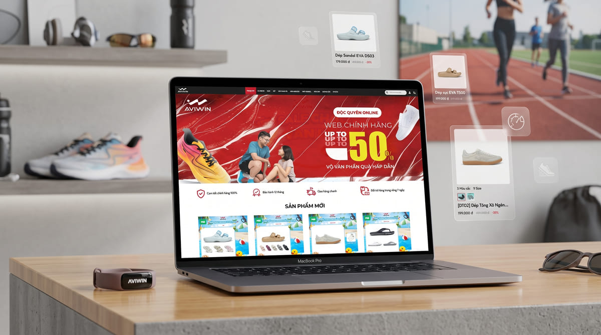 Hoàn thiện website Aviwin Việt Nam – Kiến tạo không gian số cho thương hiệu giày thể thao