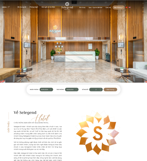 Thiết kế website khách sạn selegend